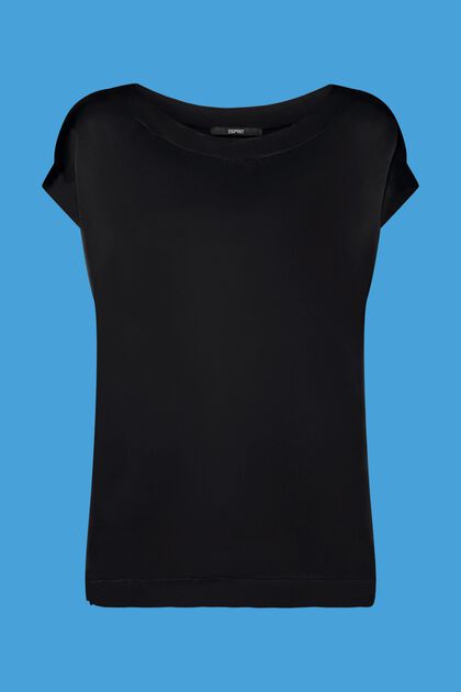 T-Shirt aus Materialmix, LENZING™ ECOVERO™
