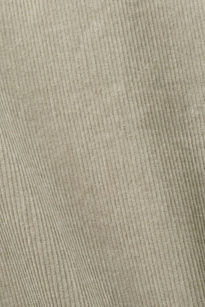 Pantalon en velours côtelé de style carpenter à coupe droite, PASTEL GREY, detail image number 5