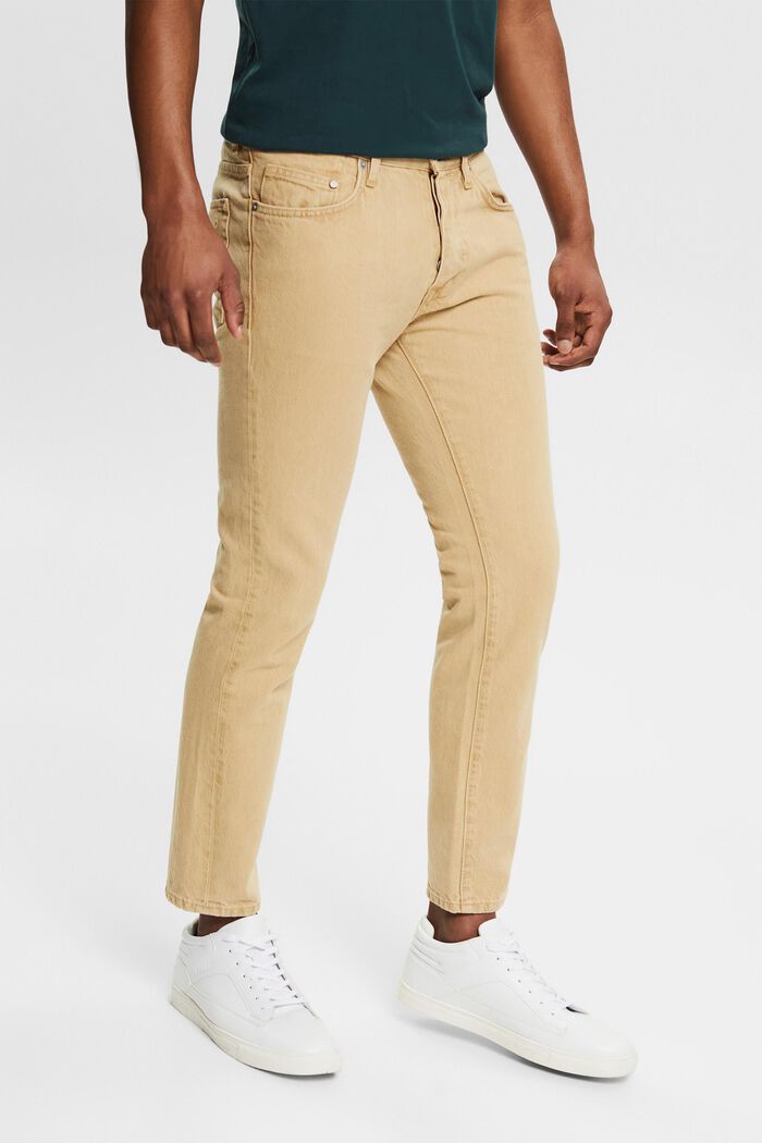 Jeans aus 100% Baumwolle, SAND, detail image number 0