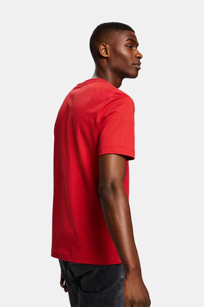 T-shirt en jersey de coton animé d’un logo, DARK RED, detail image number 2