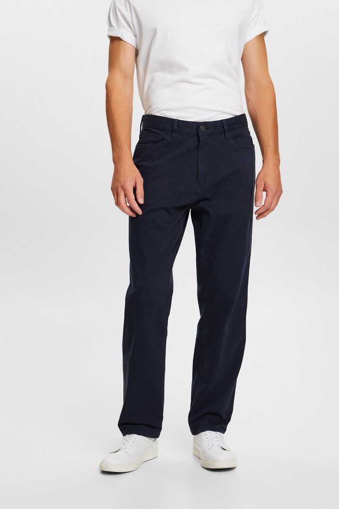 Pantalon droit classique, NAVY, detail image number 0
