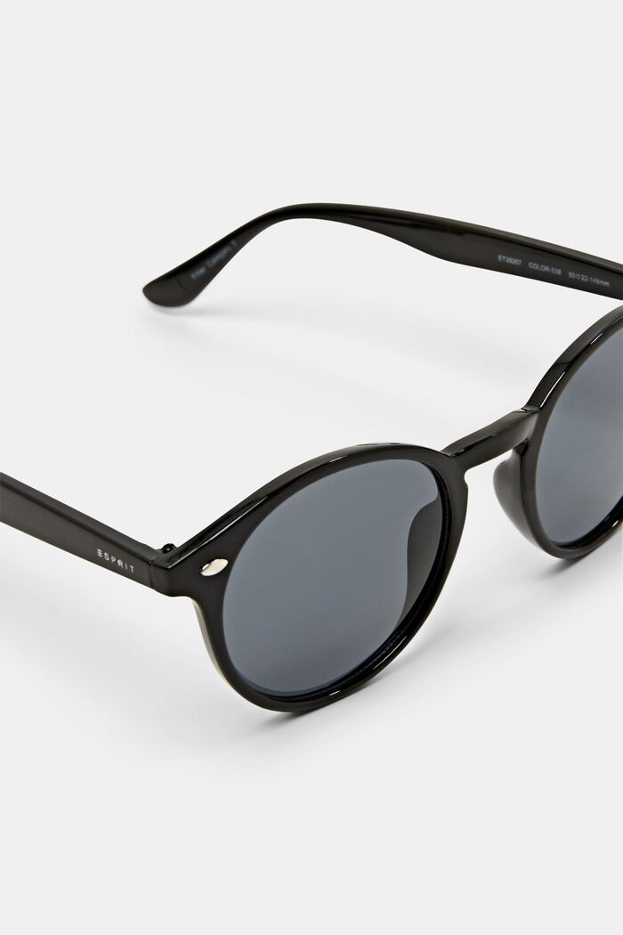 Sonnenbrille mit runden Gläsern, BLACK, detail image number 1