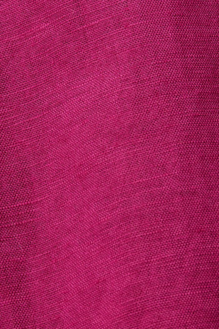 Hemd aus Baumwolle und Leinen, DARK PINK, detail image number 4