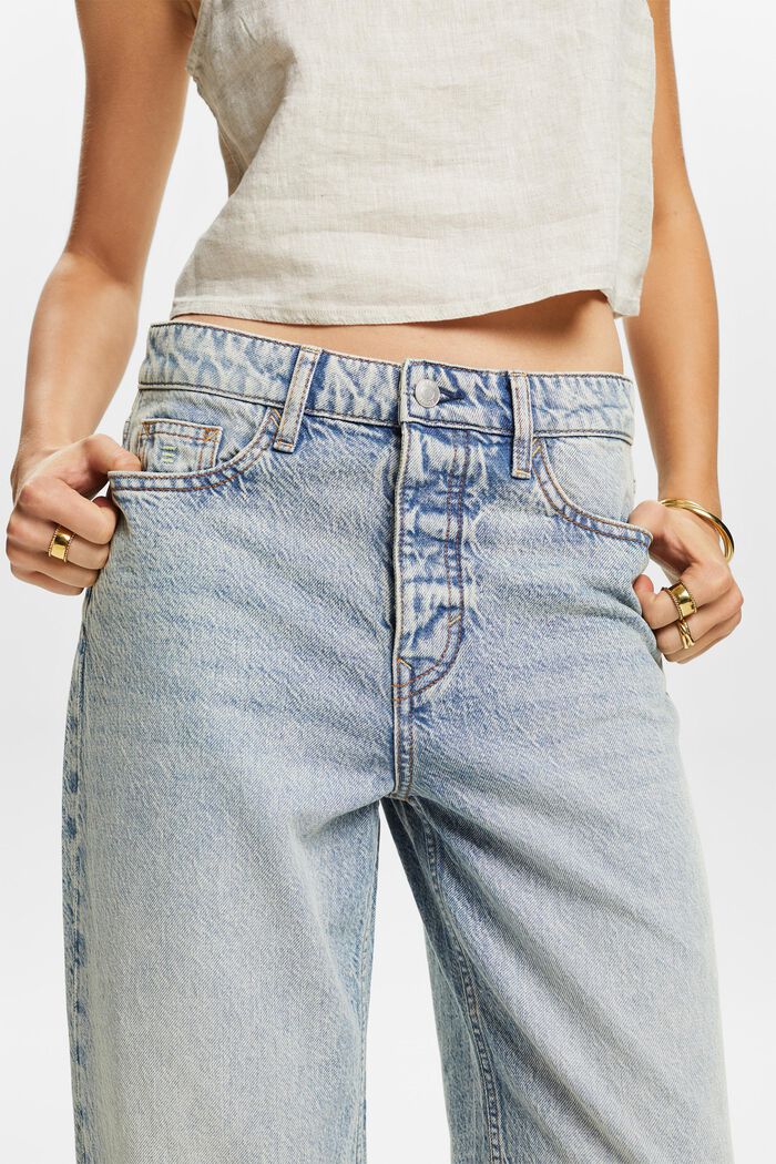 Lockere Retro-Jeans mit niedrigem Bund, BLUE LIGHT WASHED, detail image number 4