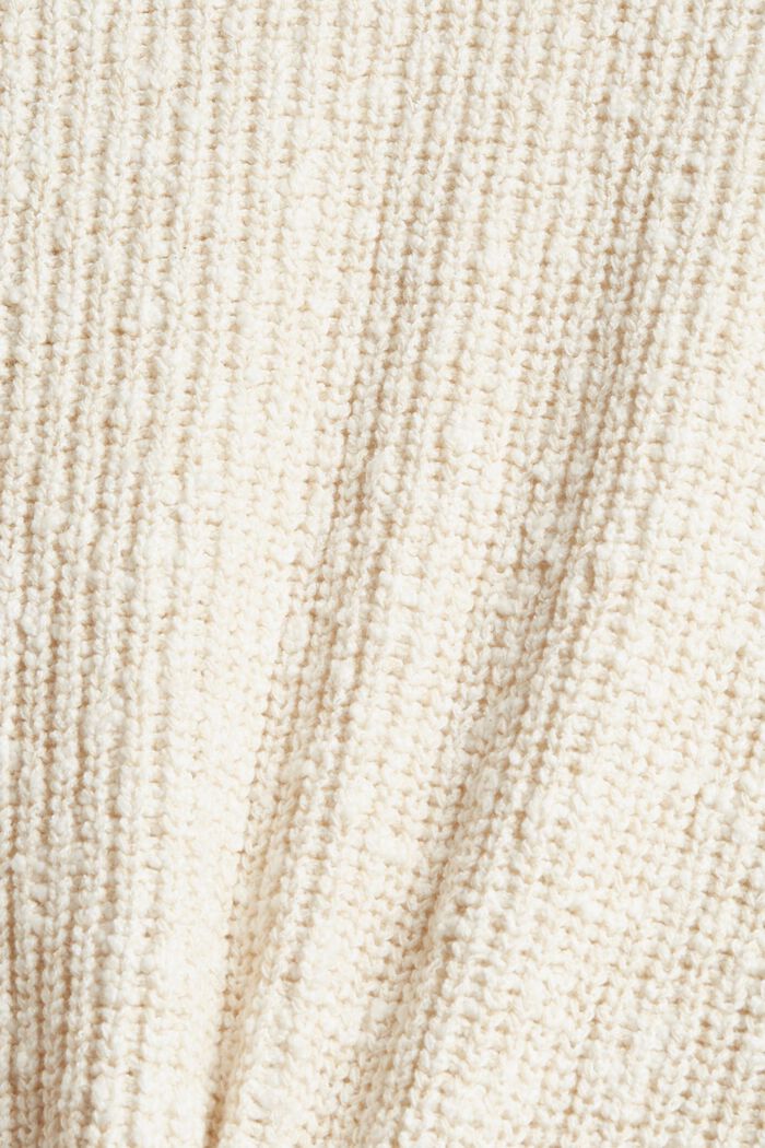 Melierter Cardigan aus Baumwoll-Mix, OFF WHITE, detail image number 4