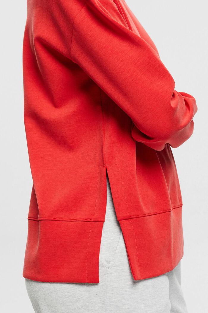 Mit TENCEL™: Sweatshirt mit Seitenschlitzen, ORANGE RED, detail image number 1