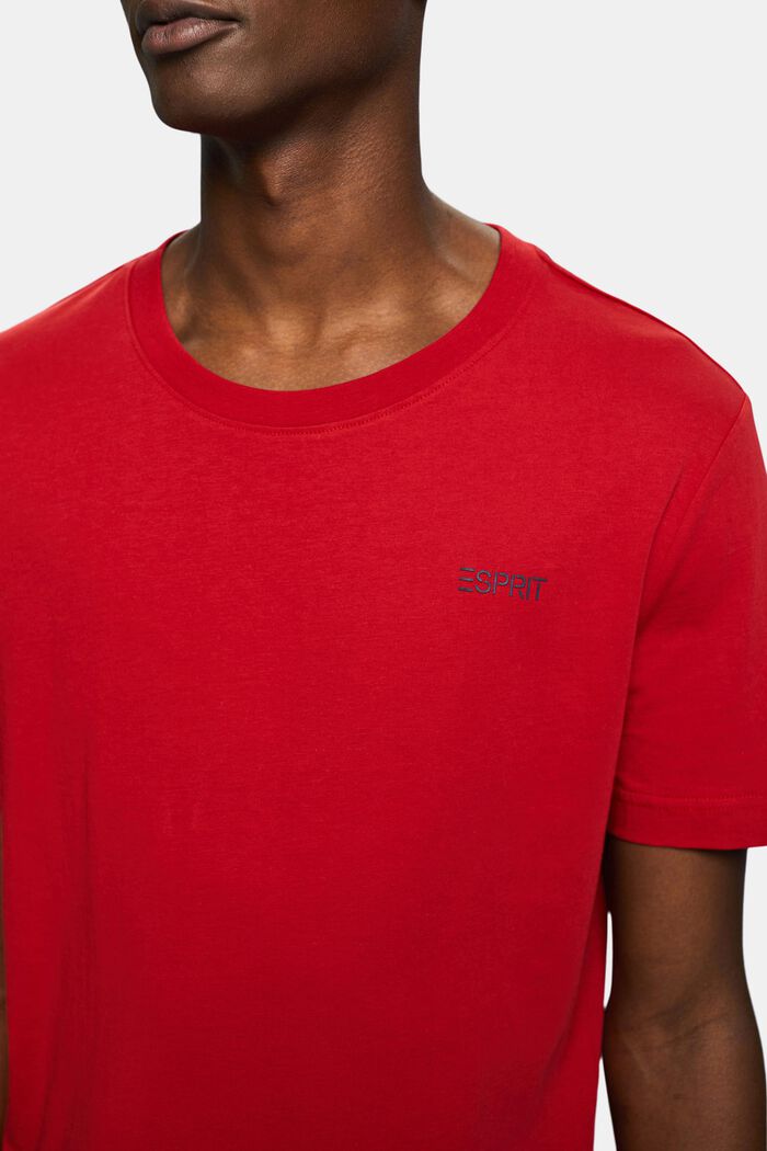 T-shirt en jersey de coton animé d’un logo, DARK RED, detail image number 3