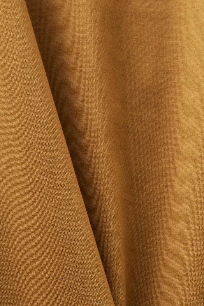 Rundhals-T-Shirt aus Jersey, 100 % Baumwolle, TOFFEE, detail image number 5