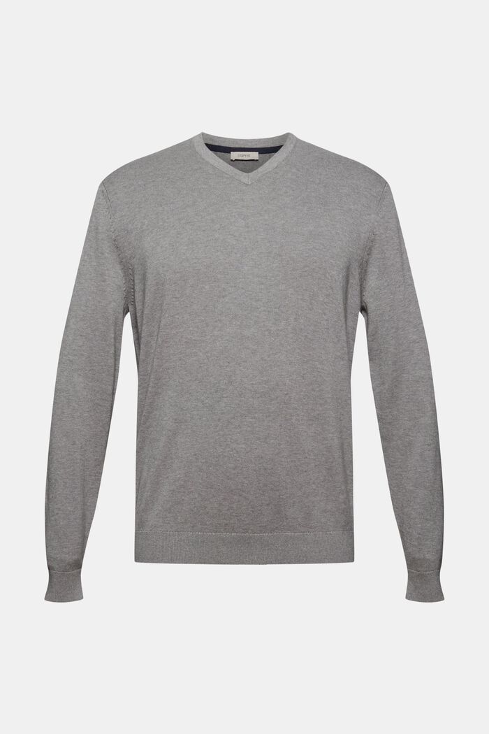 Basic Pullover aus 100% Pima Baumwolle, MEDIUM GREY, detail image number 5