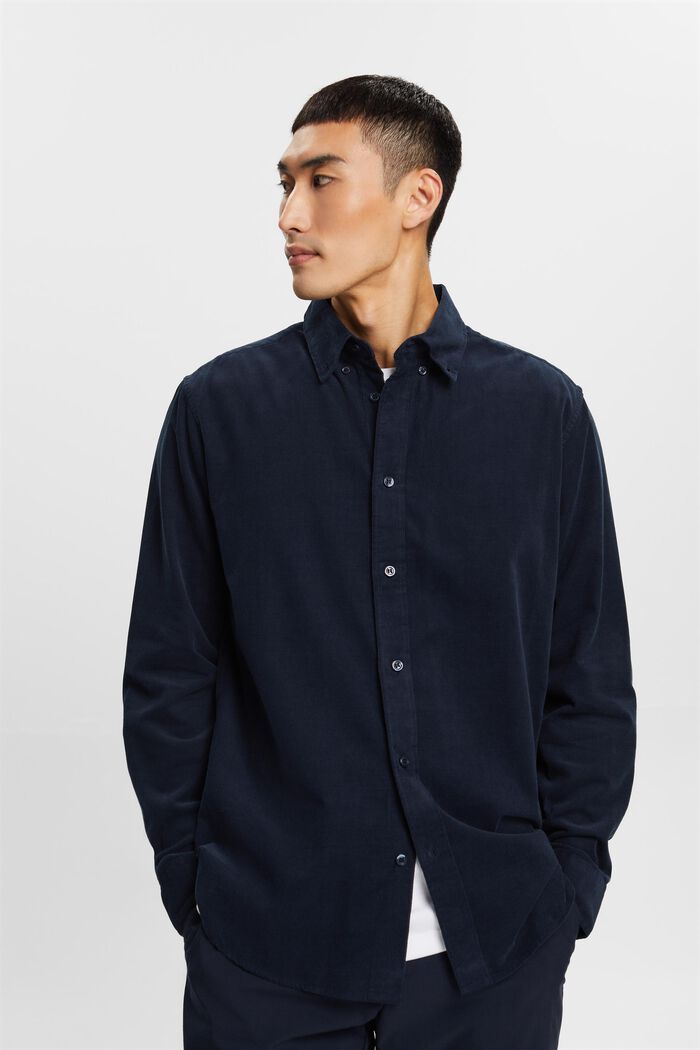 Hemd aus Cord, 100% Baumwolle, PETROL BLUE, detail image number 0