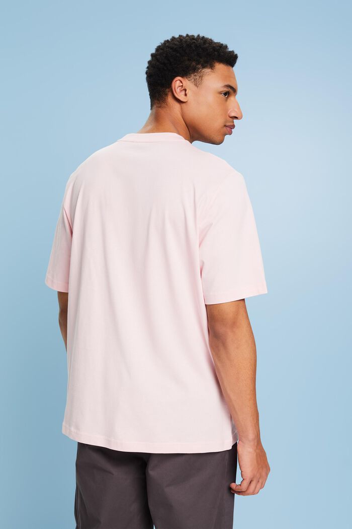 Unisex-T-Shirt aus Pima-Baumwolle mit Print, PASTEL PINK, detail image number 2
