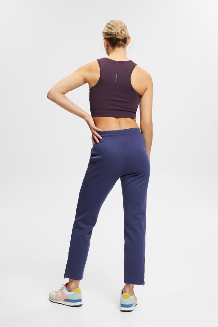 Pantalon de jogging en coton biologique aux extrémités zippées, NAVY, detail image number 3