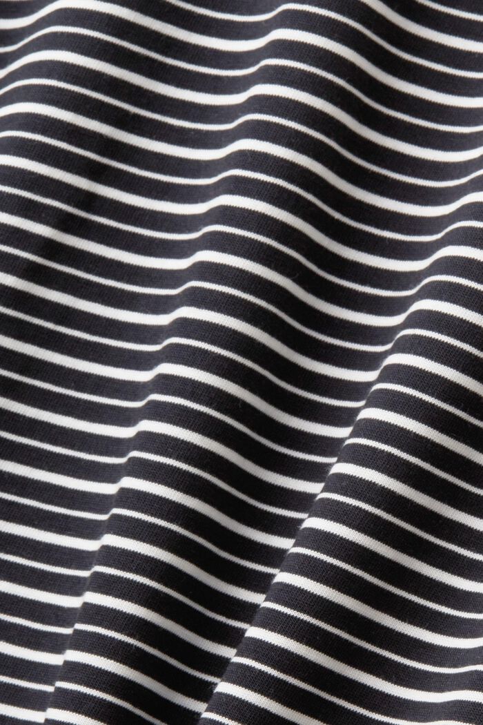 T-Shirt mit Streifen, 100% Baumwolle, BLACK, detail image number 5