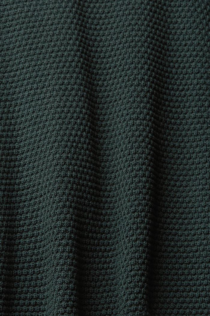 Strukturierter Pullover mit Stehkragen, DARK TEAL GREEN, detail image number 1