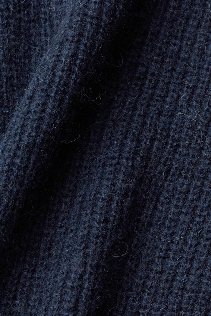 Pull en laine mélangée de coupe courte, NAVY, detail image number 1