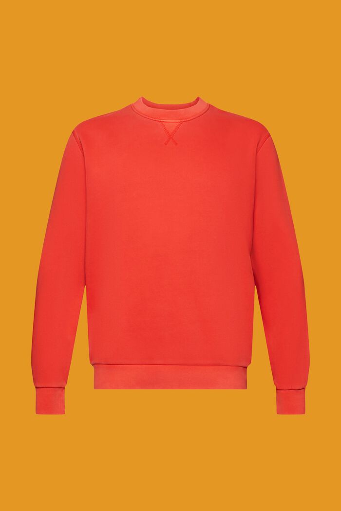 Sweat-shirt uni de coupe Regular Fit, RED, detail image number 7