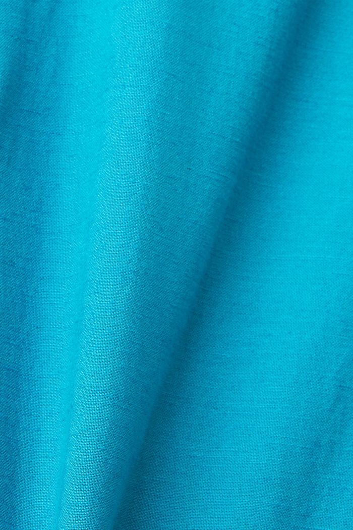 Blusenkleid mit Leinen, TEAL BLUE, detail image number 7