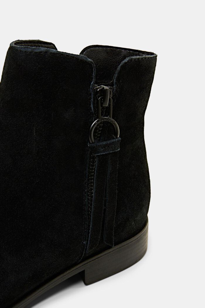 Boots zippées en daim, BLACK, detail image number 3