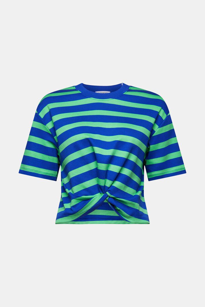 Gestreiftes T-Shirt im Twistdesign, BRIGHT BLUE, detail image number 6