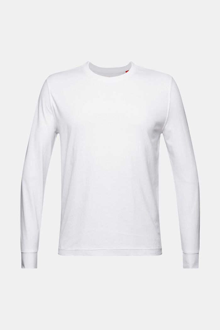 T-shirt à col rond et manches longues, WHITE, detail image number 6