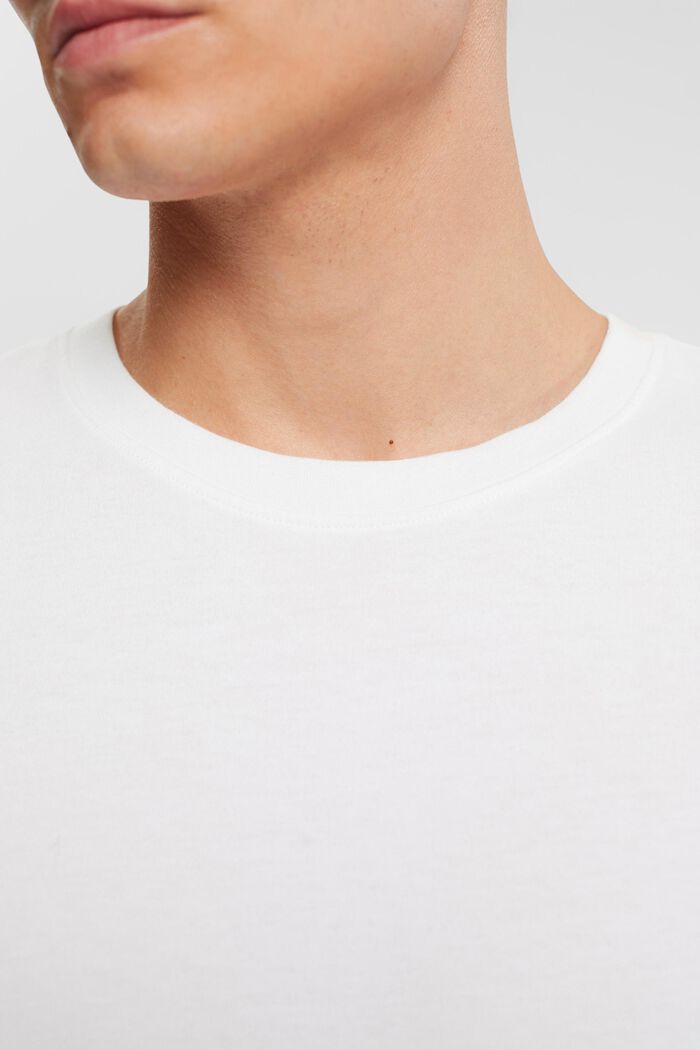 Unifarbenes T-Shirt, WHITE, detail image number 0