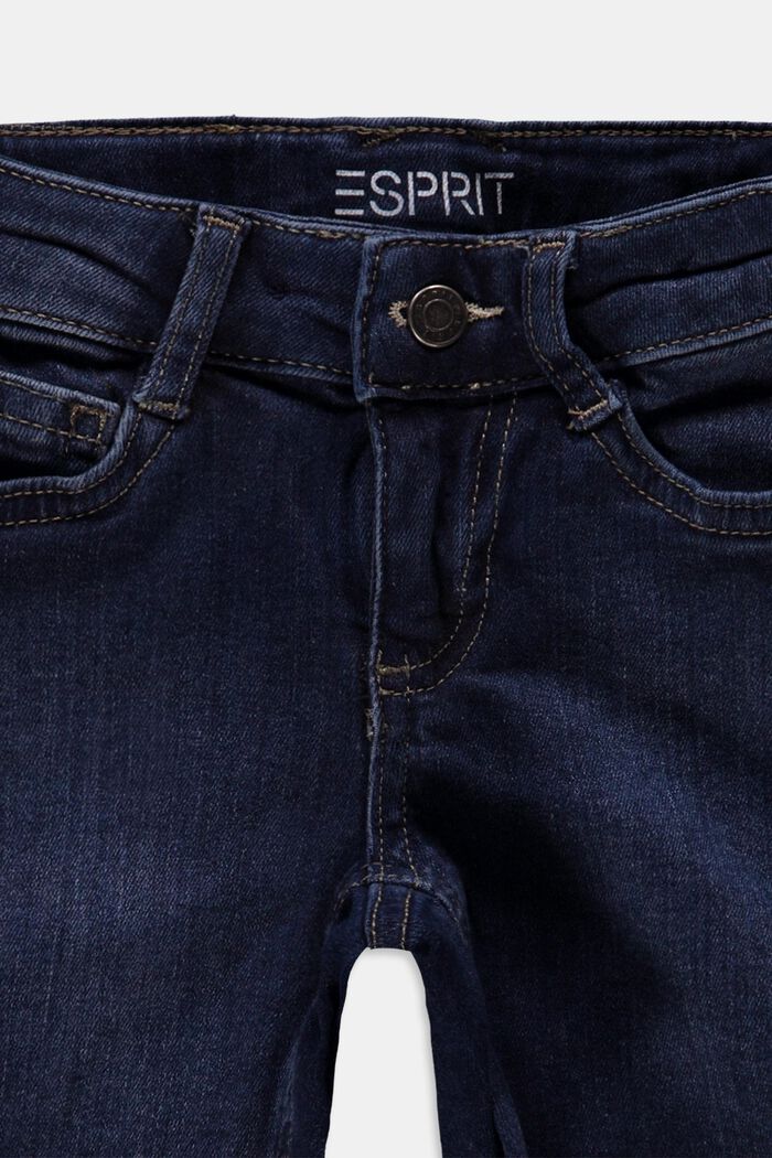 Short en jean à taille ajustable, BLUE DARK WASHED, detail image number 2