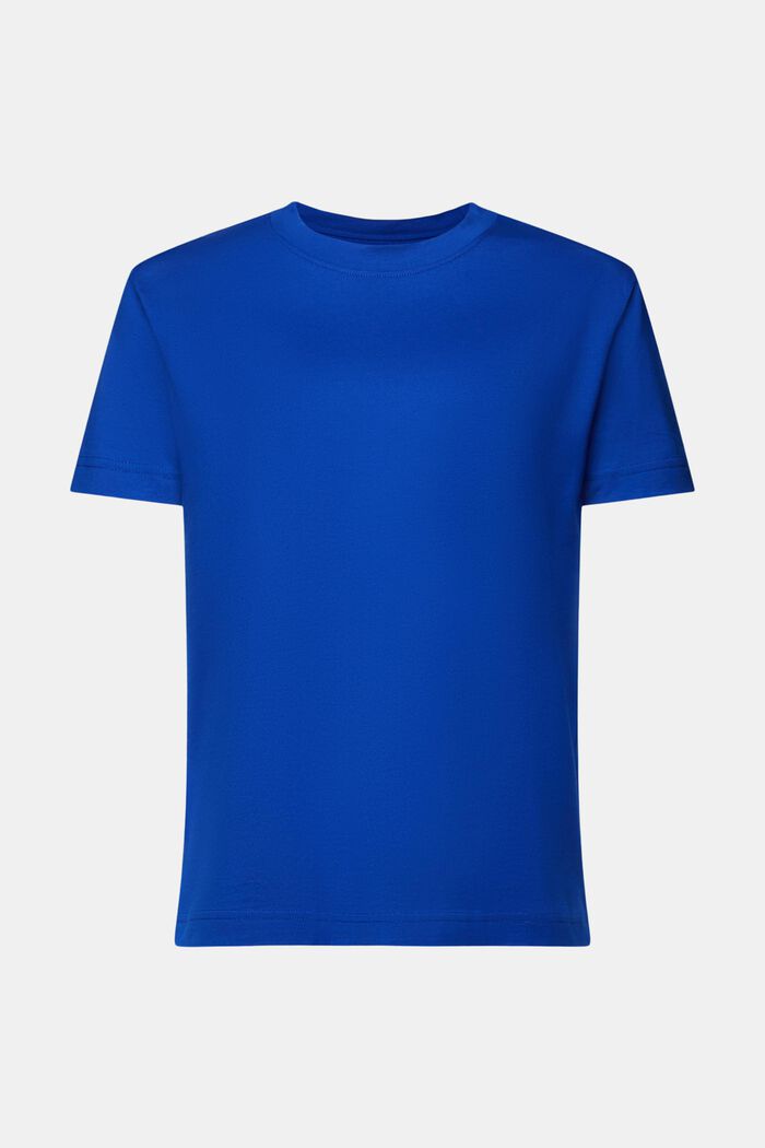 T-Shirt aus Pima-Baumwolle mit Rundhalsausschnitt, BRIGHT BLUE, detail image number 6