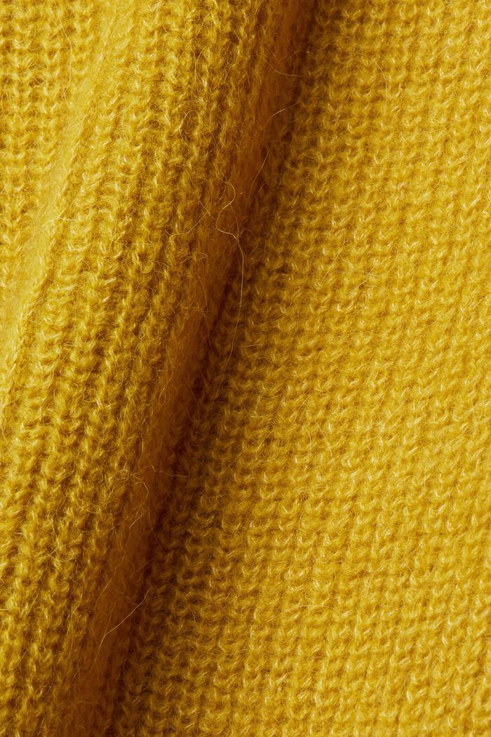 Pull en laine mélangée de coupe courte, DUSTY YELLOW, detail image number 1