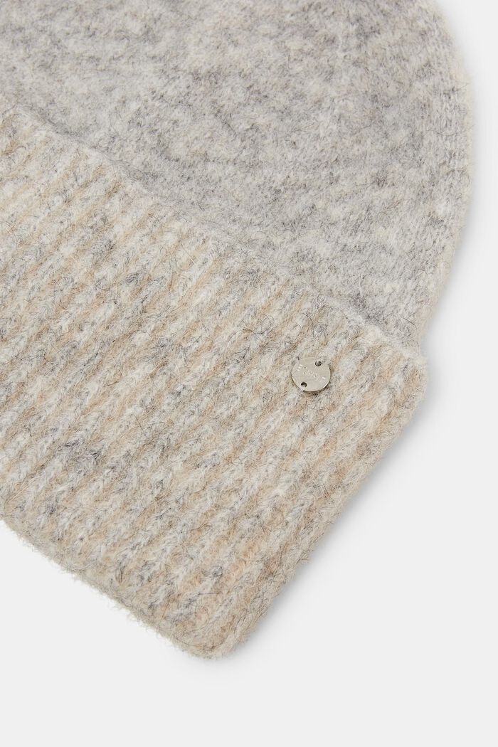 Bonnet en mélange de laine et mohair, GREY, detail image number 1