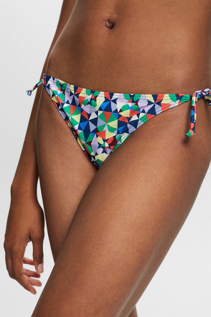 En matière recyclée : le bas de bikini noué sur les côtés, GREEN, detail image number 1