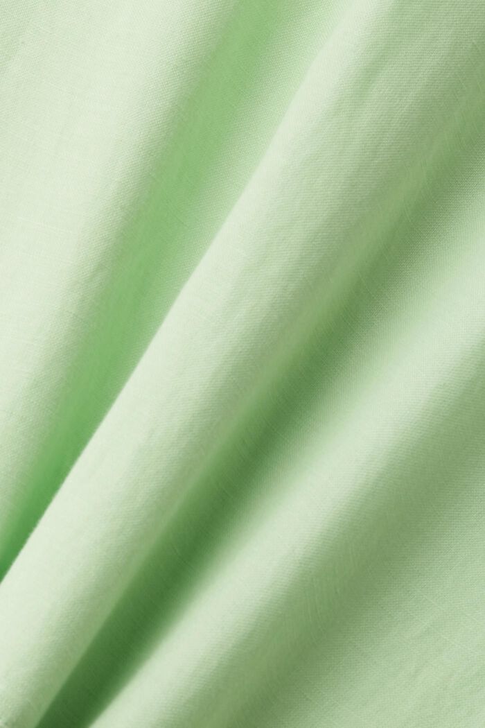 Mini robe-chemise en lin mélangé, CITRUS GREEN, detail image number 5