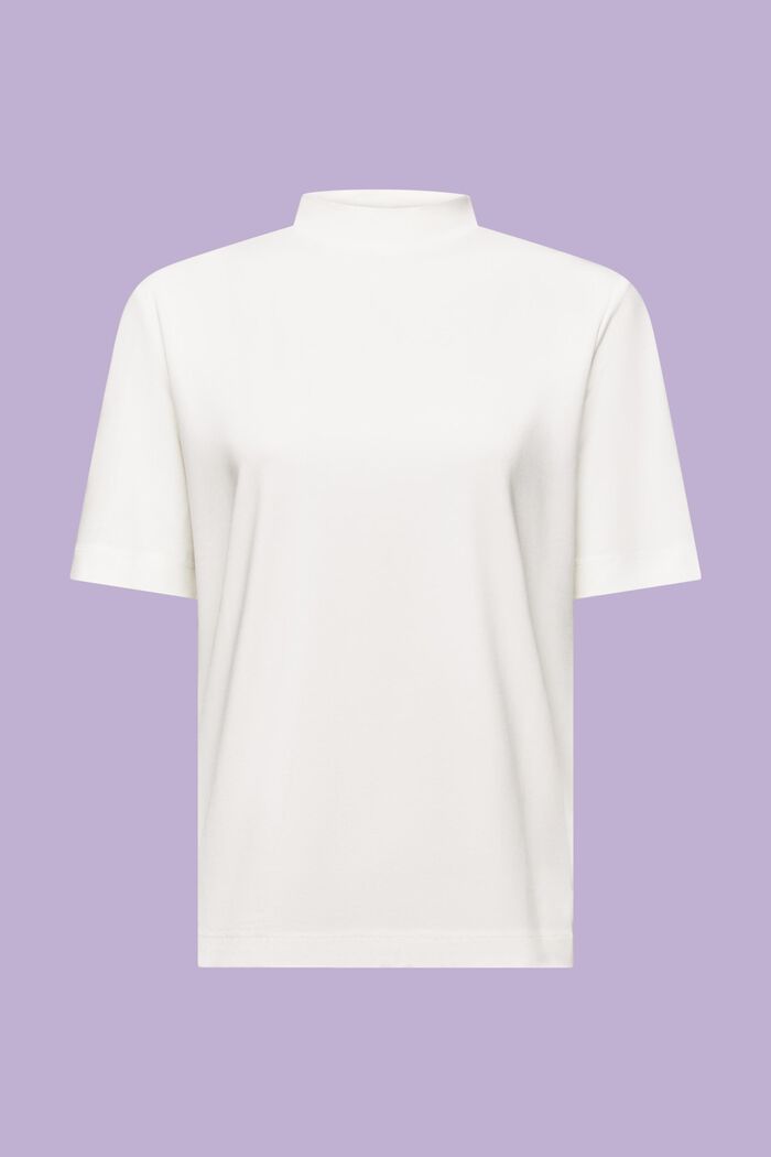 Jersey-T-Shirt mit Stehkragen, ICE, detail image number 5