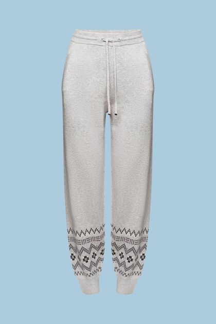 Pantalon à motif norvégien en mélange de laine et de cachemire