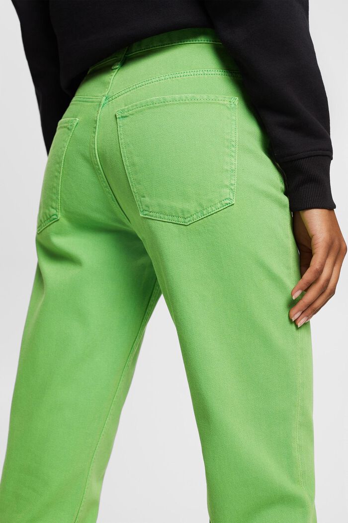 Pantalon en twill de coupe Mom, GREEN, detail image number 4
