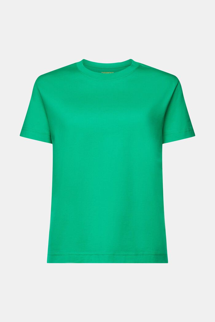 T-shirt à encolure ronde en coton Pima, GREEN, detail image number 6