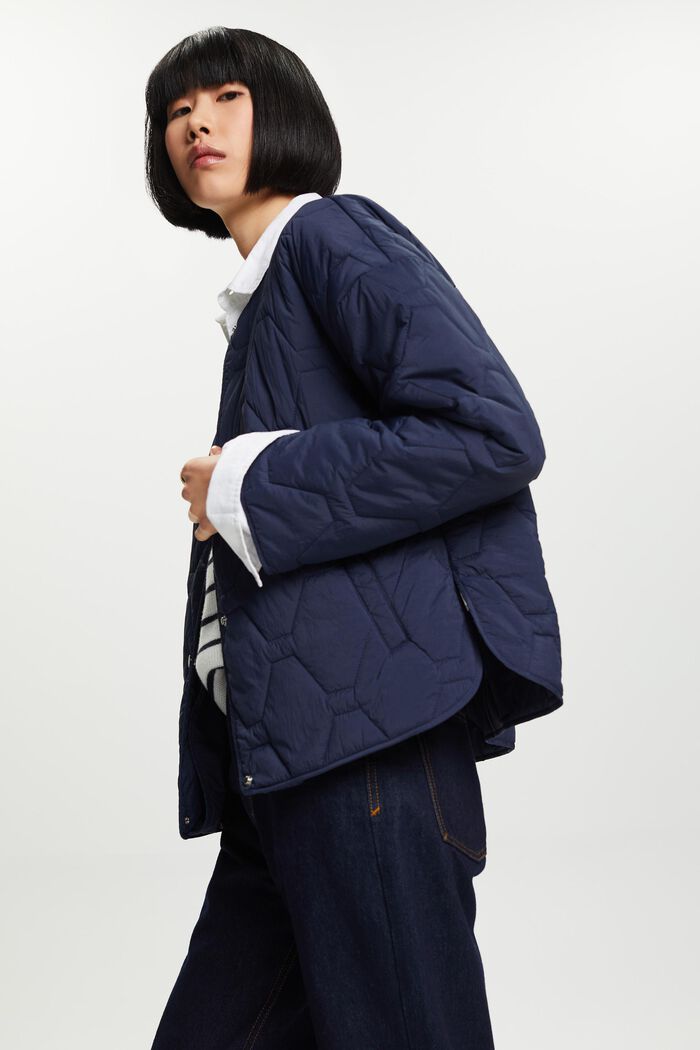 Recyclée : la veste matelassée légère, NAVY, detail image number 4
