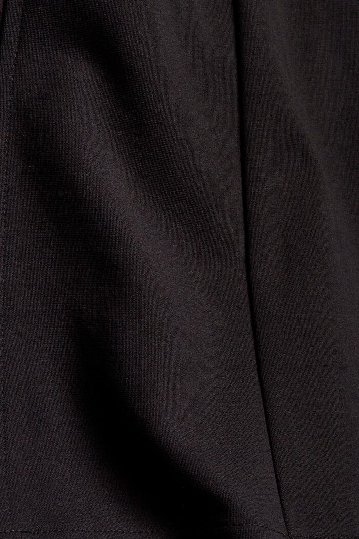 Jerseyrock mit Gummizugbund und Zippern, BLACK, detail image number 4