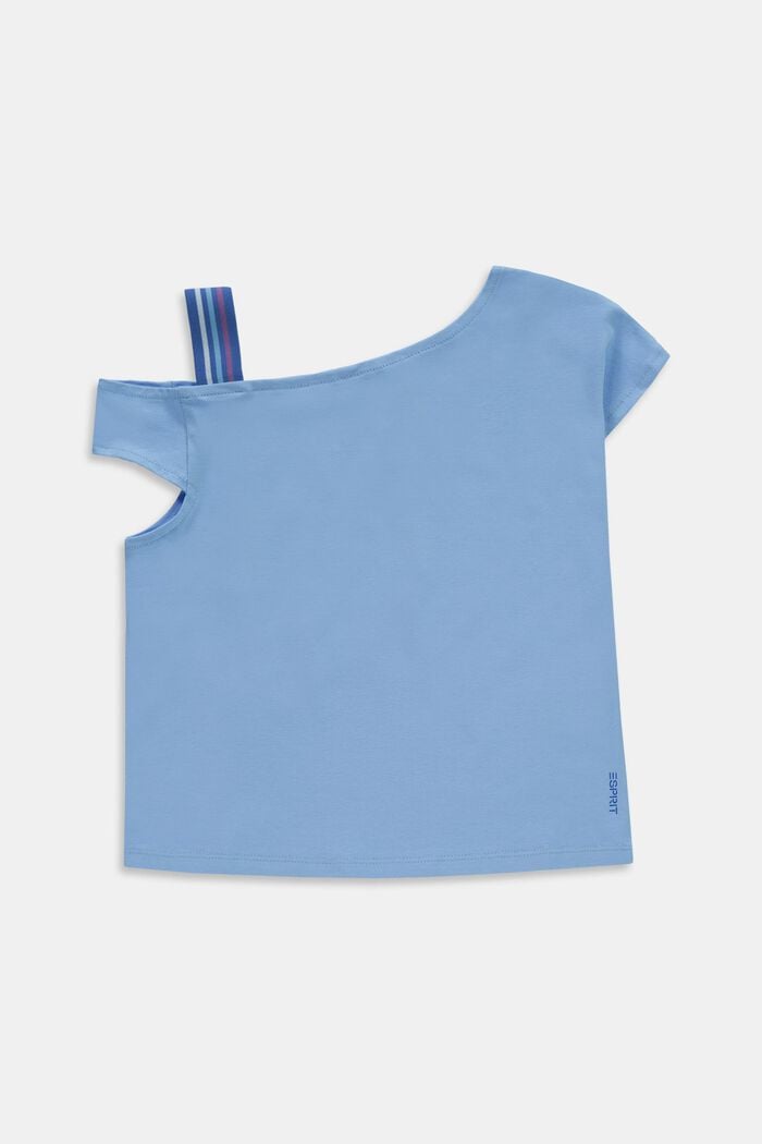 T-shirt à encolure asymétrique, BRIGHT BLUE, detail image number 0