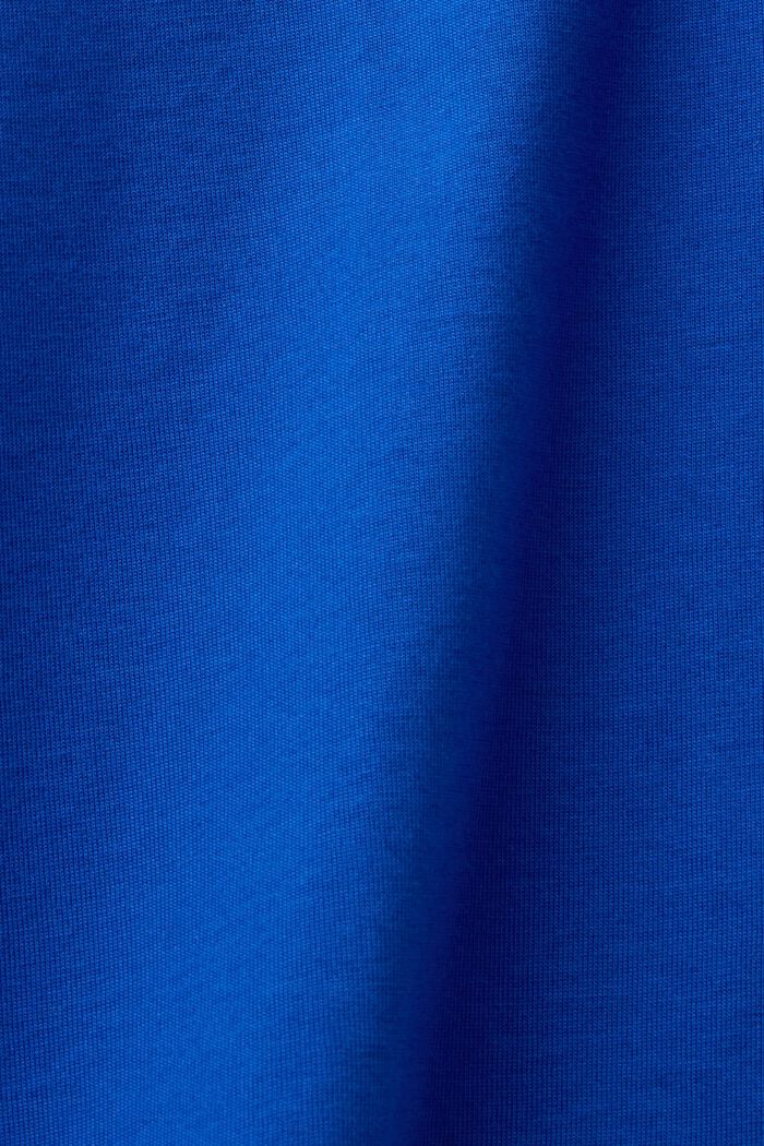 T-shirt à encolure ronde en coton Pima, BRIGHT BLUE, detail image number 5
