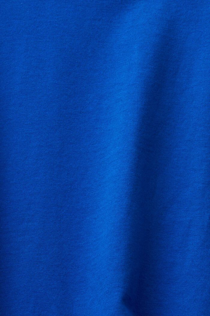 Kurzärmliges T-Shirt mit Rundhalsausschnitt, BRIGHT BLUE, detail image number 4