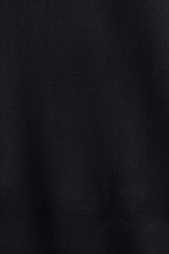 Oversize-Hemdblusenkleid in Midilänge, BLACK, detail image number 4
