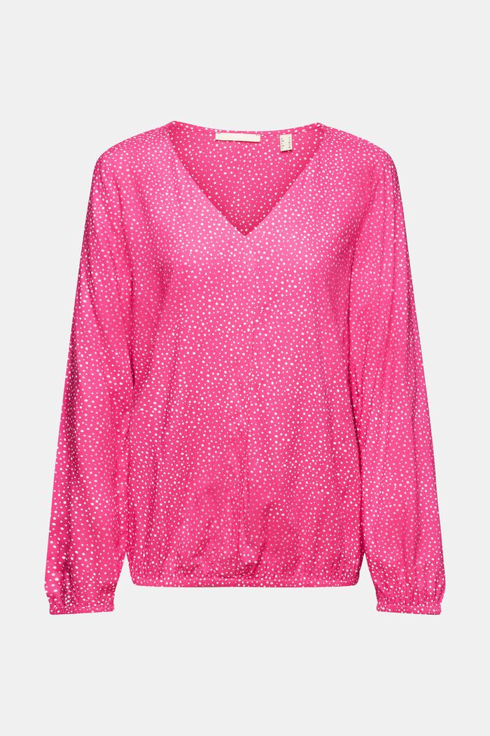 Bluse mit Muster, LENZING™ ECOVERO™, PINK FUCHSIA, detail image number 6