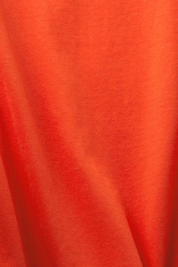 Haut à manches longues en coton, BRIGHT ORANGE, detail image number 5