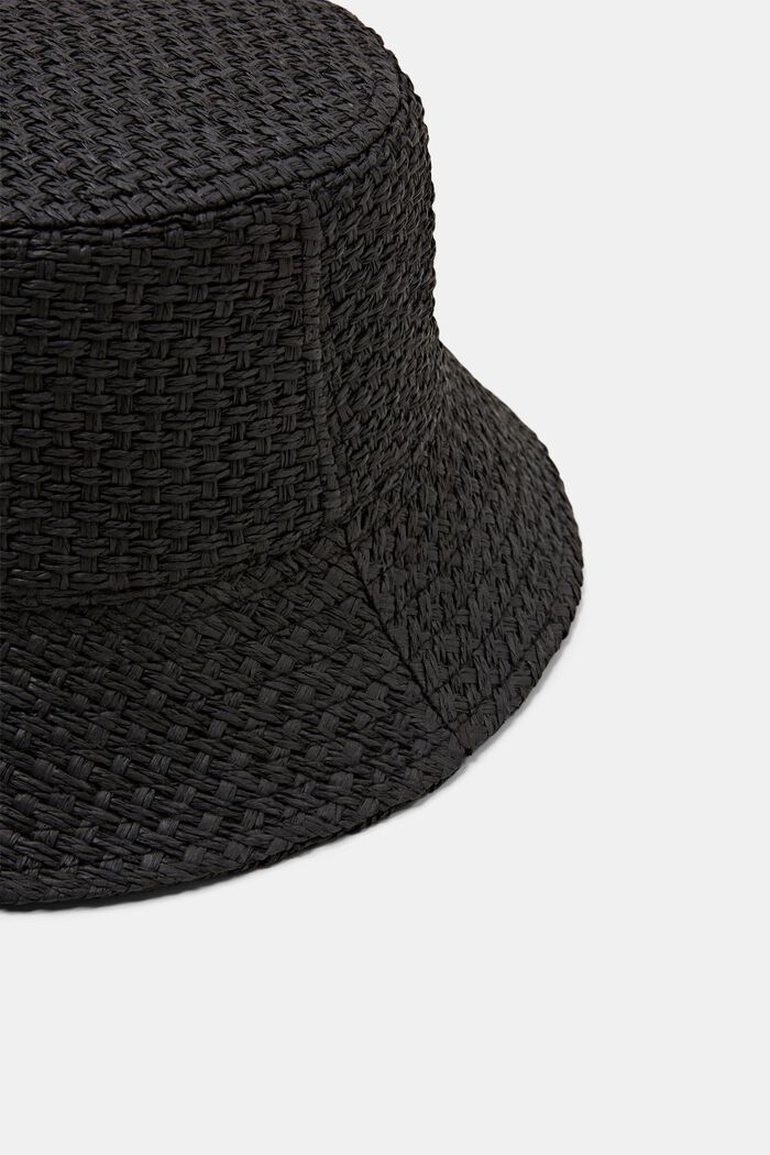 Bucket Hat im geflochtenen Design, BLACK, detail image number 1