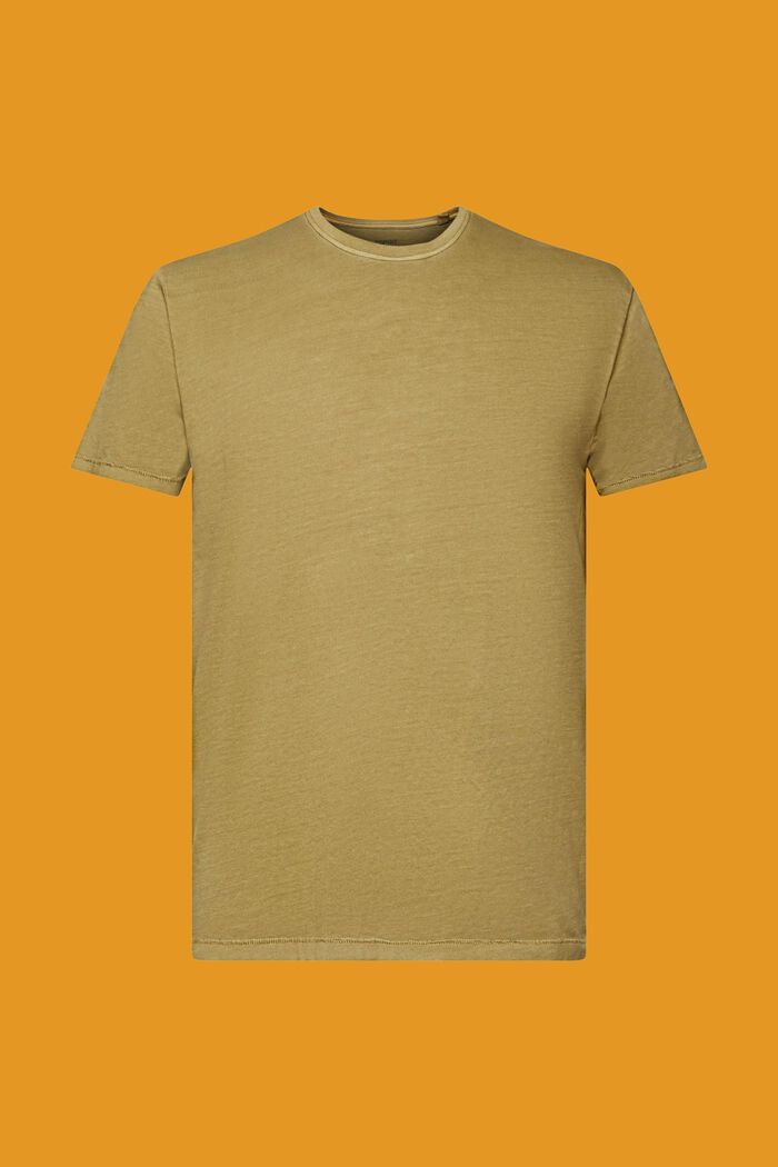T-shirt délavé, 100 % coton, OLIVE, detail image number 6