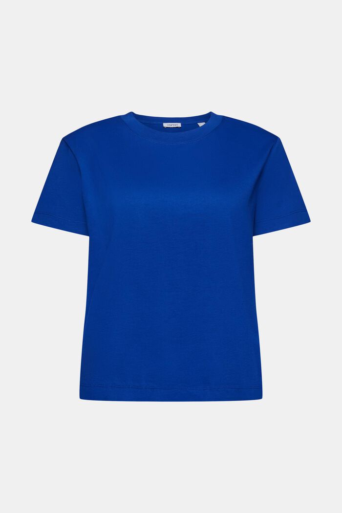 T-shirt à encolure ronde en coton, BRIGHT BLUE, detail image number 5