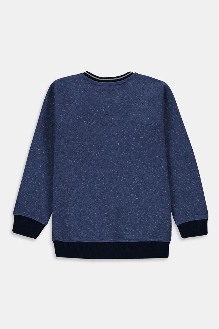 Sweat-shirt à motif artistique en 3D, 100 % coton, BLUE, detail image number 1