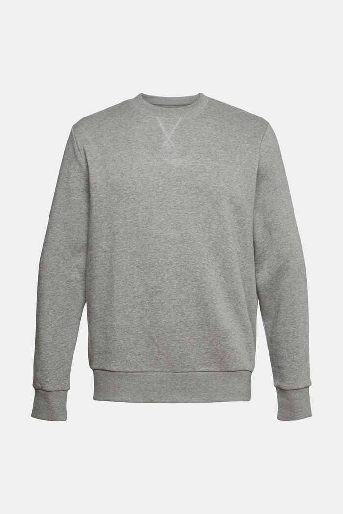 Recycelt: meliertes Sweatshirt, MEDIUM GREY, detail image number 4