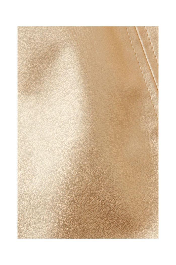 Mini-jupe en similicuir brillant, GOLD, detail image number 7