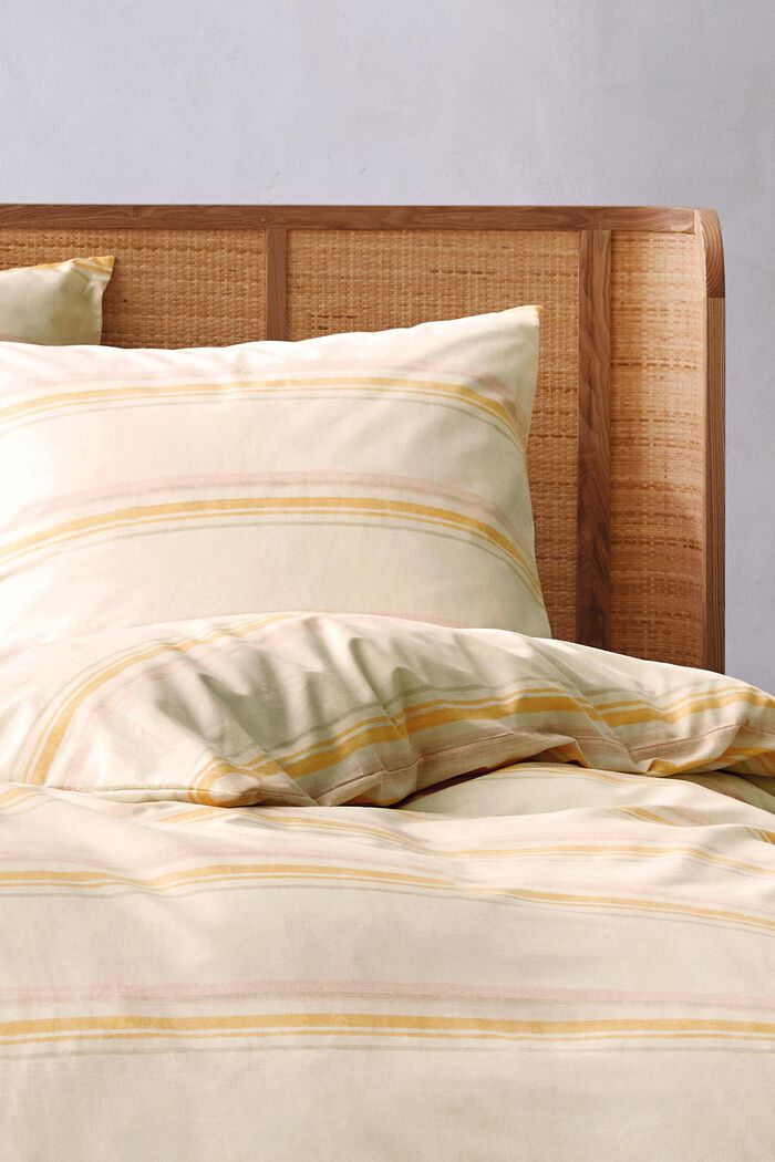 Linge de lit à rayures en chambray, ROSE, detail image number 1